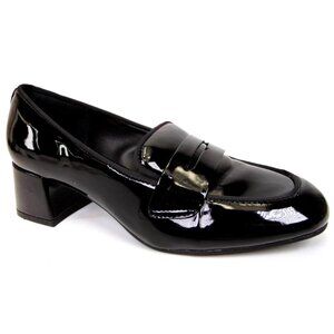 Kelly & Katie Payln Slip On Loafers Block Heel Women's Shoes Size 7 M Black NEW